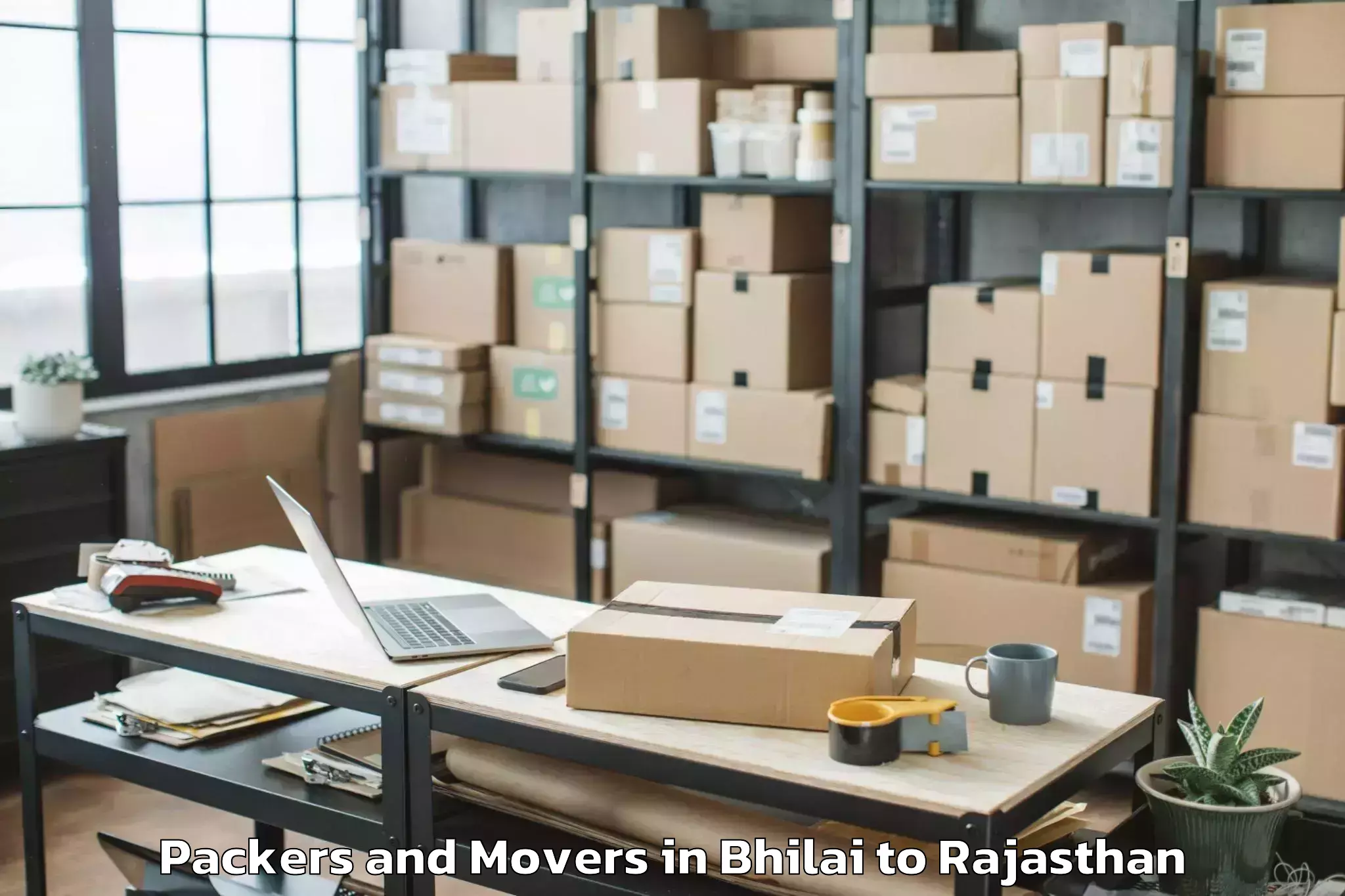 Reliable Bhilai to Sanganer Packers And Movers